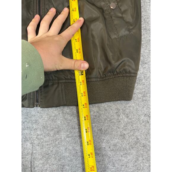 Denim & Supply Ralph Lauren Military Bomber Jacket Mens Medium Green Full Zip - Picture 4 of 5